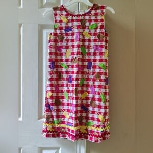 Vintage 60s Homemade Summer Popsicle Ice Cream Shift Dress XSmall 🍦